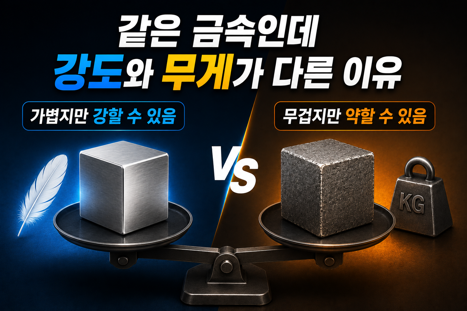 같은 금속인데 강도와 무게가 다른 이유