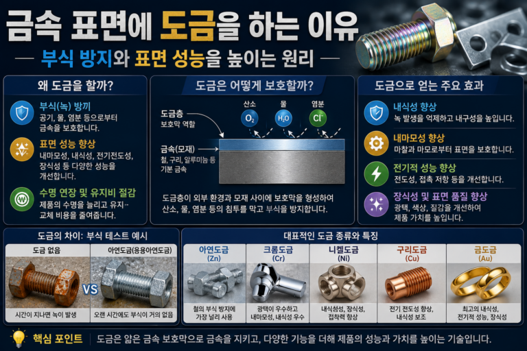 금속 표면에 도금을 하는 이유