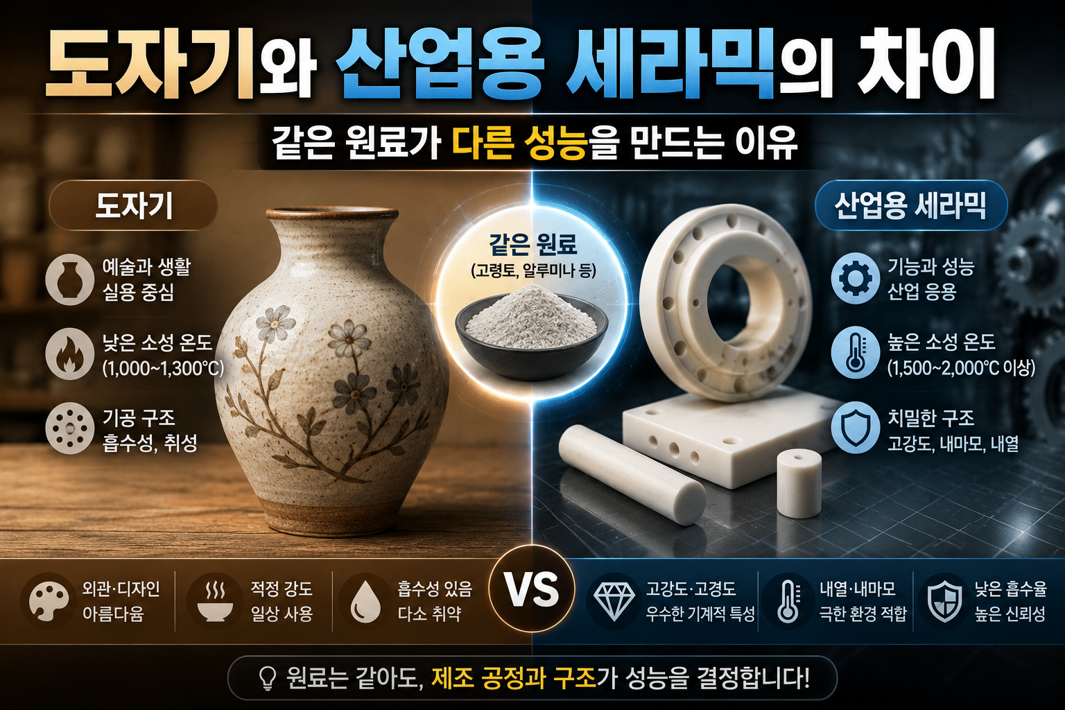 도자기와 산업용 세라믹의 차이