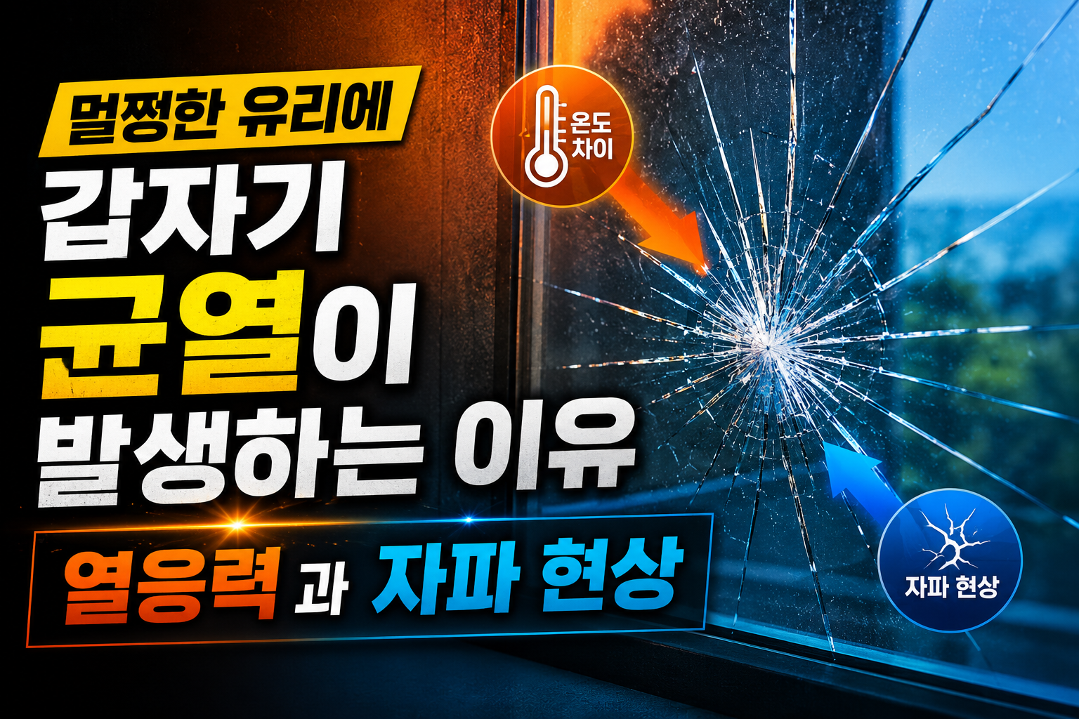 멀쩡한 유리에 갑자기 균열이 발생하는 이유