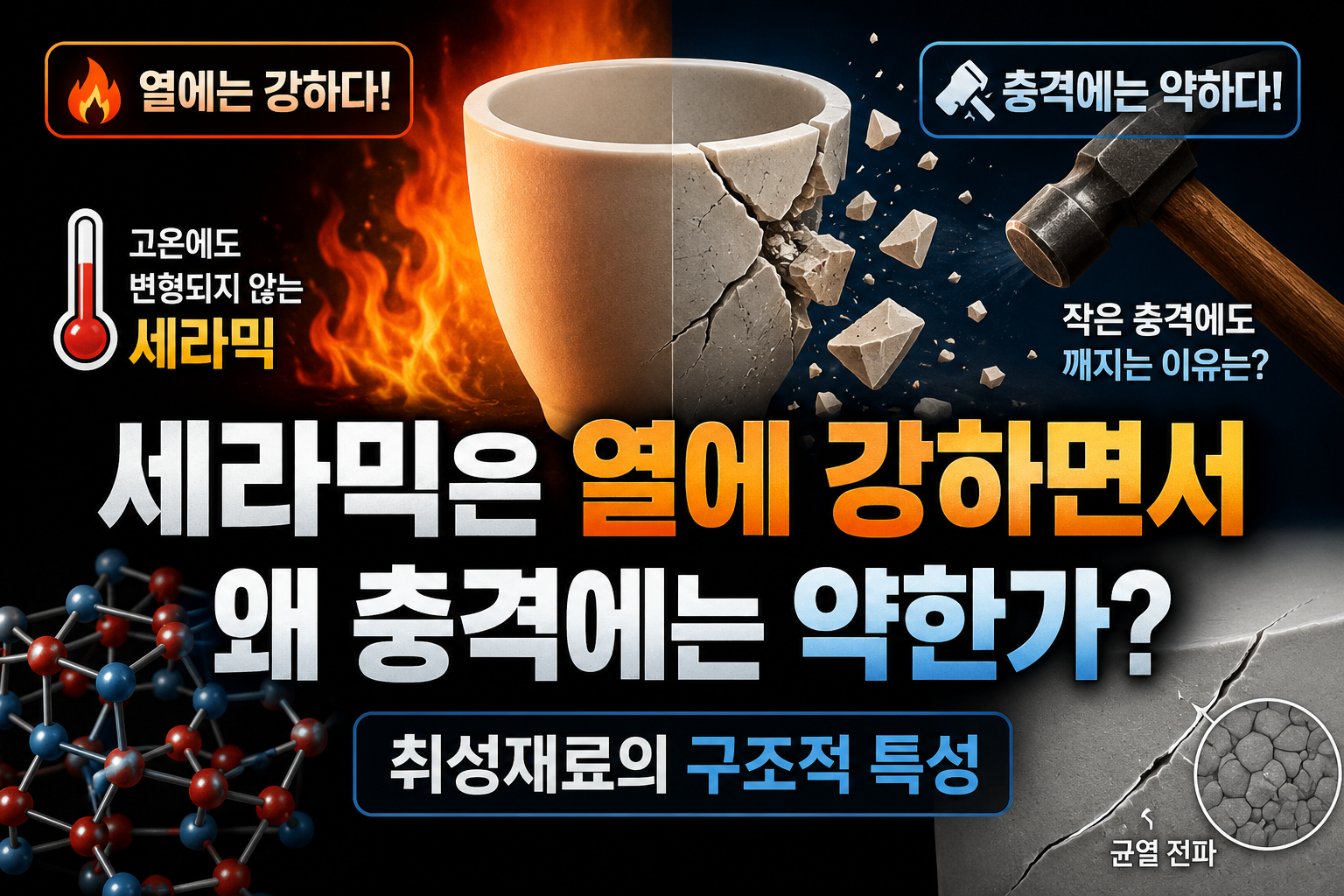세라믹은 열에 강하면서 왜 충격에는 약한가