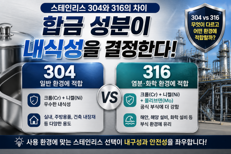 스테인리스 304와 316의 차이