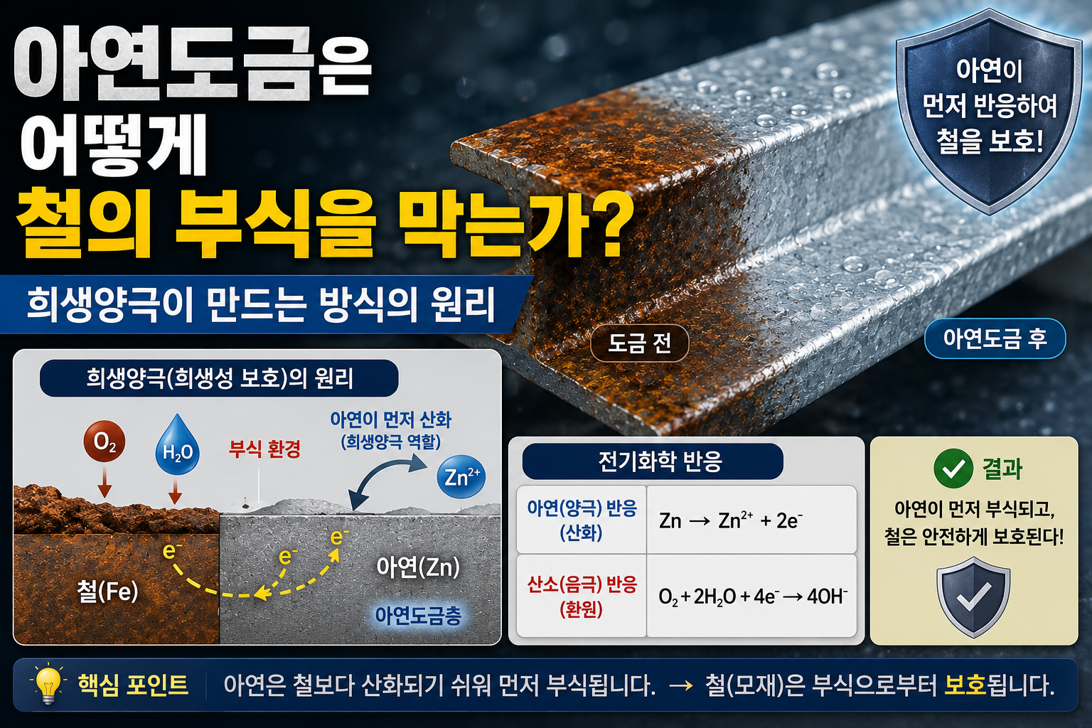 아연도금은 어떻게 철의 부식을 막는가