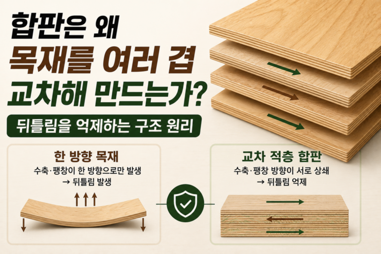 합판은 왜 목재를 여러 겹 교차해 만드는가