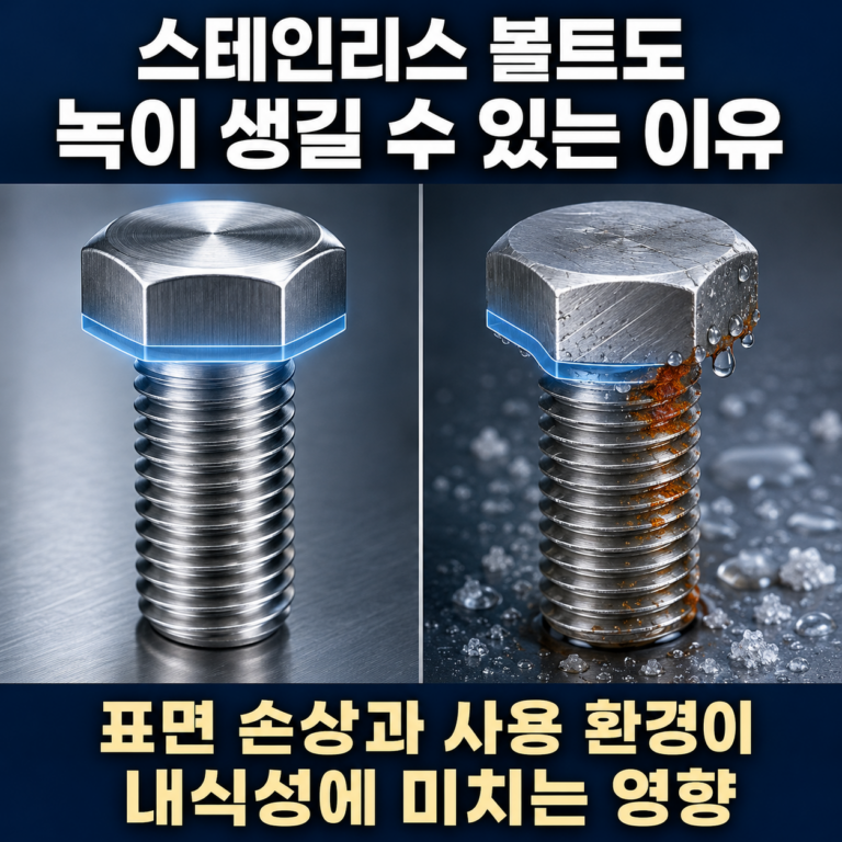 스테인리스 볼트도 녹이 생길 수 있는 이유
