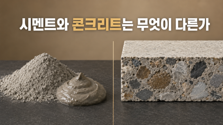 시멘트와 콘크리트는 무엇이 다른가