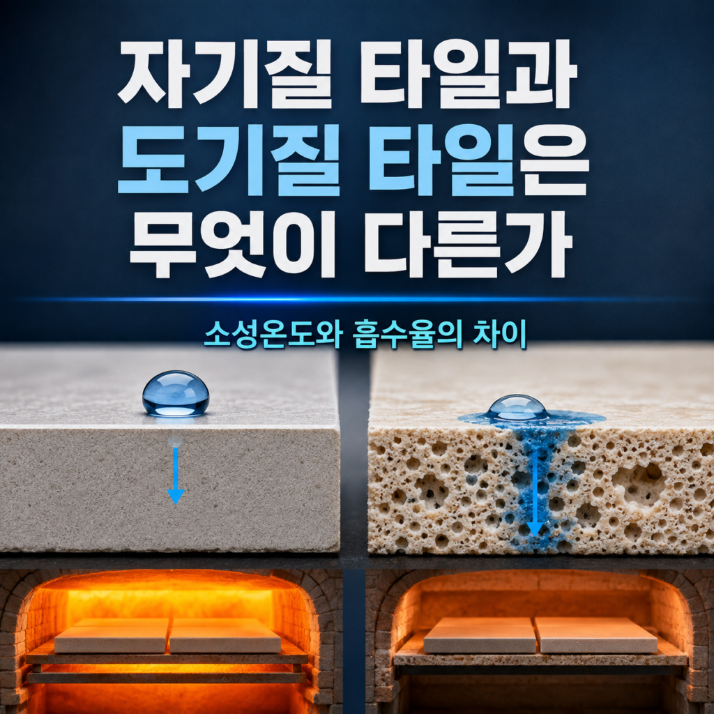 자기질 타일과 도기질 타일은 무엇이 다른가