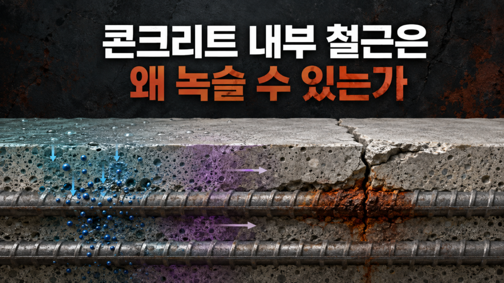 콘크리트 내부 철근은 왜 녹슬 수 있는가