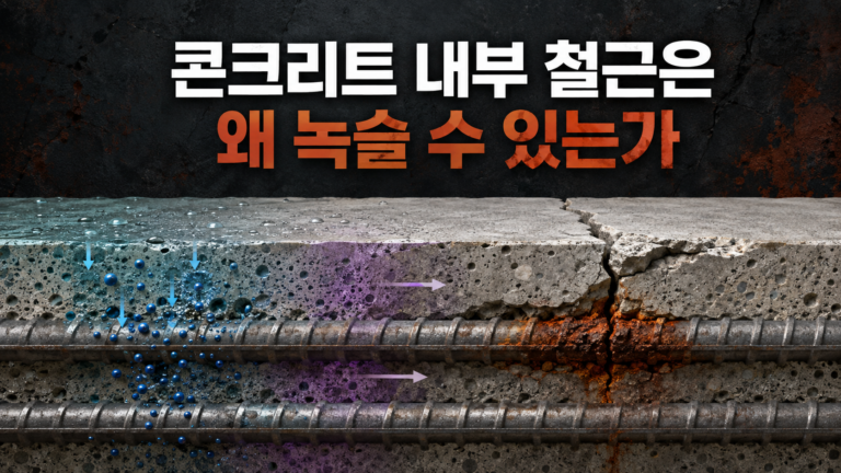 콘크리트 내부 철근은 왜 녹슬 수 있는가