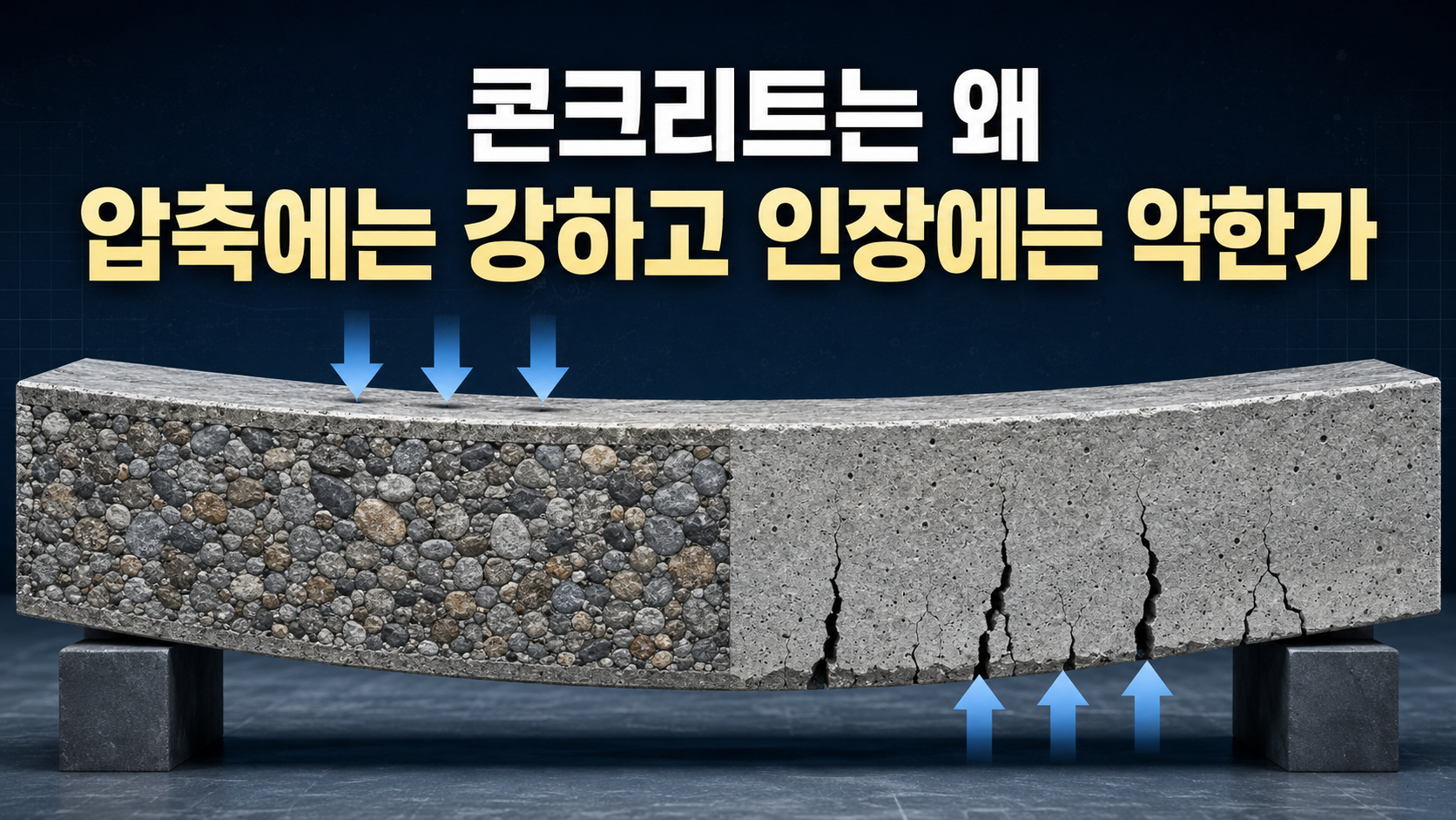 콘크리트는 왜 압축에는 강하고 인장에는 약한가